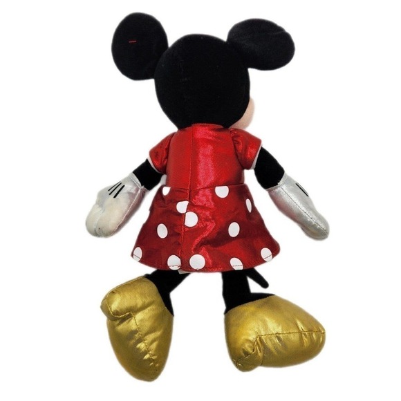 Ty Beanie Buddy Disney Minnie Mouse 16" Plush Sparkle Minnie Red Dress 2017 - Picture 2 of 4